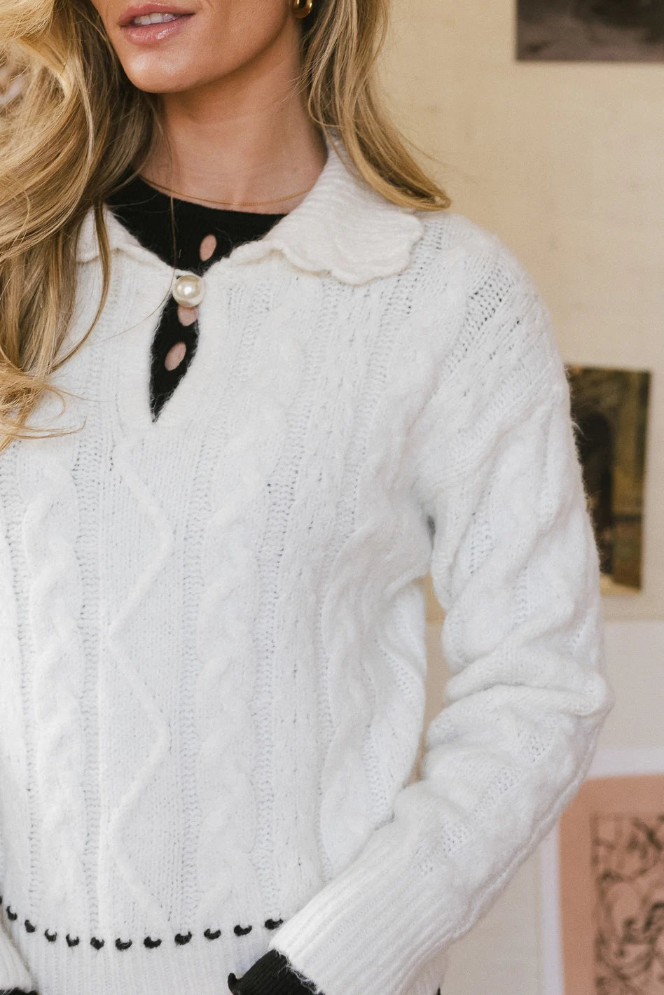 Stylish Ivy Cable Knit Sweater for Women - Cozy Winter Pullover - Perfect for Casual Outfits & Holiday Gatherings