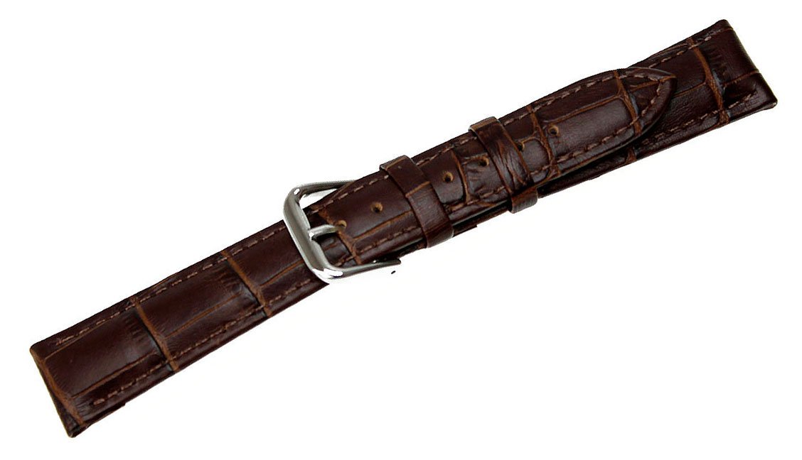 Leather Watch Band Strap - Black, Brown, Blue | Replacement for Watches