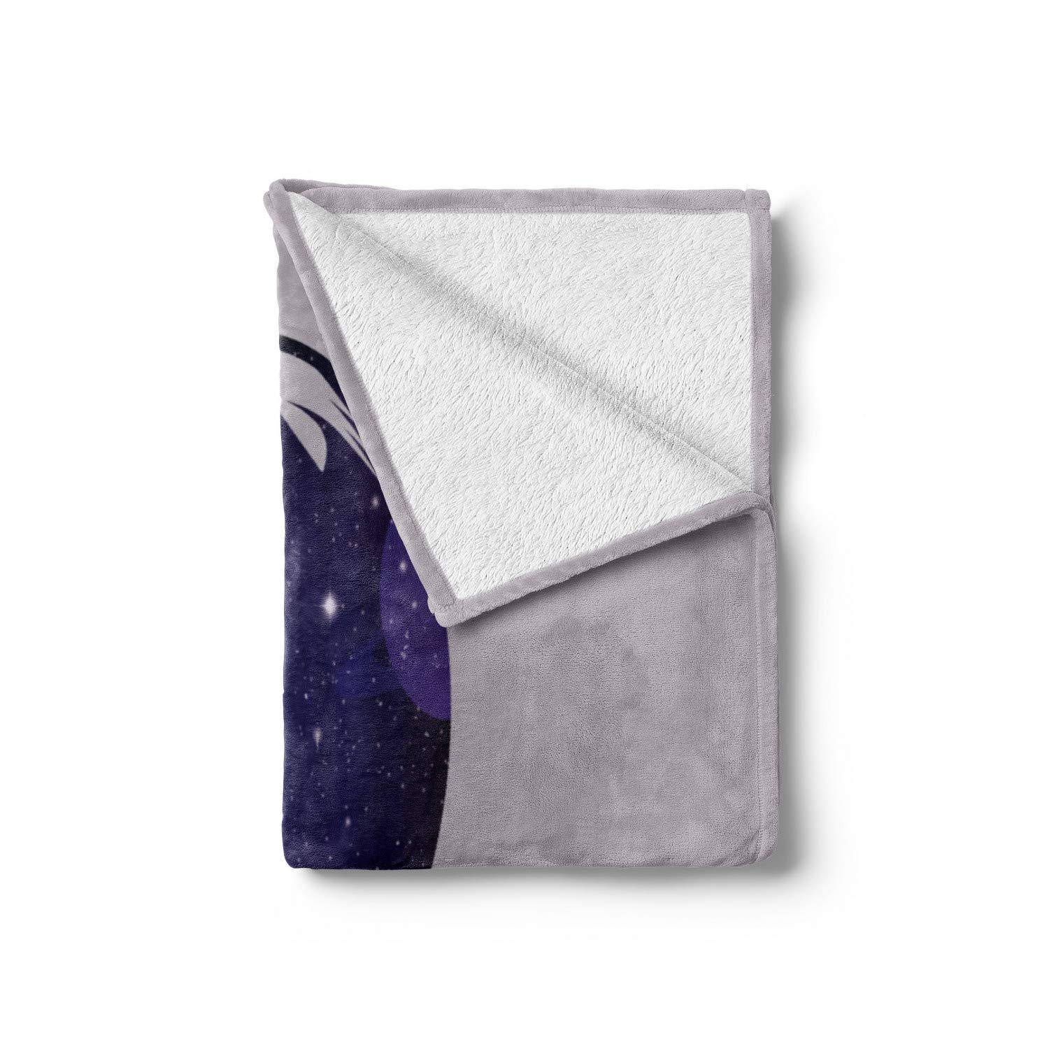 Ambesonne Outer Space Throw Blanket - Astronaut & Star Cluster Design, Soft Flannel Fleece Blanket for Couch, Bed & Sofa - 50
