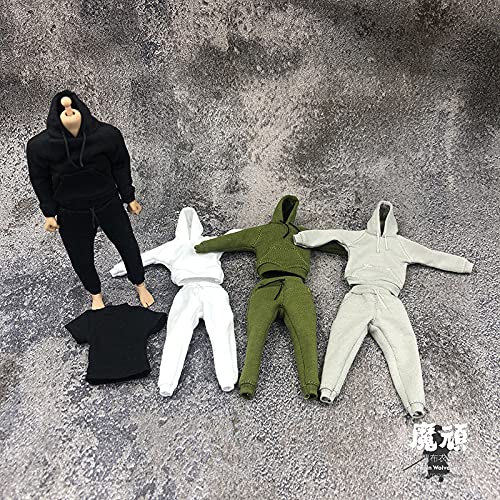 1/12 Scale Female Action Figure Clothes Set - Light Gray & Multicolored Sweater & Pants for 6 Inch Collectible Dolls | Perfect for Photography, Diorama Displays & Toy Collection Customization (SJYT-001)