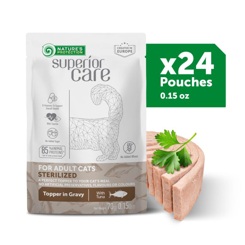 Premium Tuna Wet Cat Food for Adult Cats - All Breeds, Grain-Free, 24-Pack - Perfect for Mealtime & Weight Management
