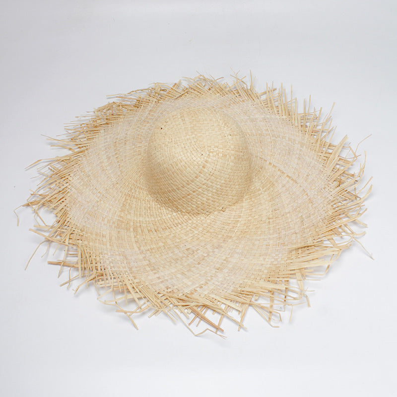 Stylish Wide Brim Straw Beach Hat for Women - UPF 50+ Sun Protection for Outdoor, Vacation & Summer Activities