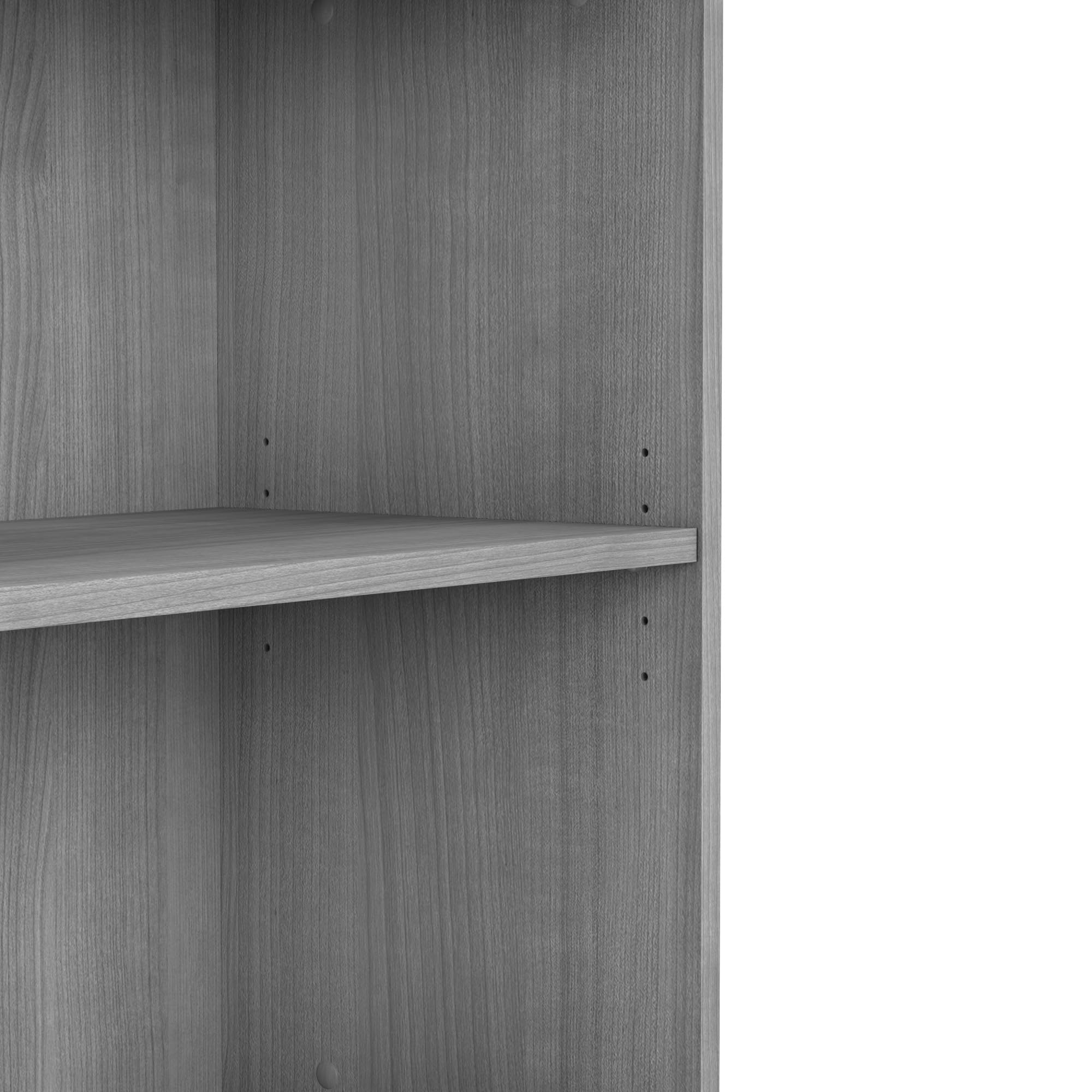 Bush Business Furniture Small 2 Shelf Bookcase in Platinum Gray - Compact Low Bookshelf for Home Office, Living Room & Dorm - Perfect for Organizing Books, Decor & Office Supplies