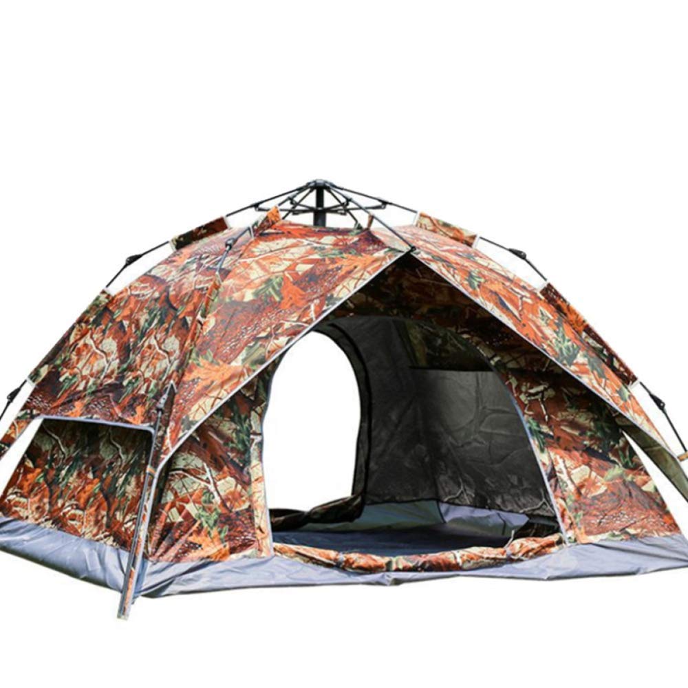 Waterproof Dome Tent - Portable Camouflage Canopy for Camping | Automatic Hydraulic Pop Up Tent for 3-4 People | Easy Setup & Packing | Perfect for Outdoor Adventures, Hiking & Family Camping Trips