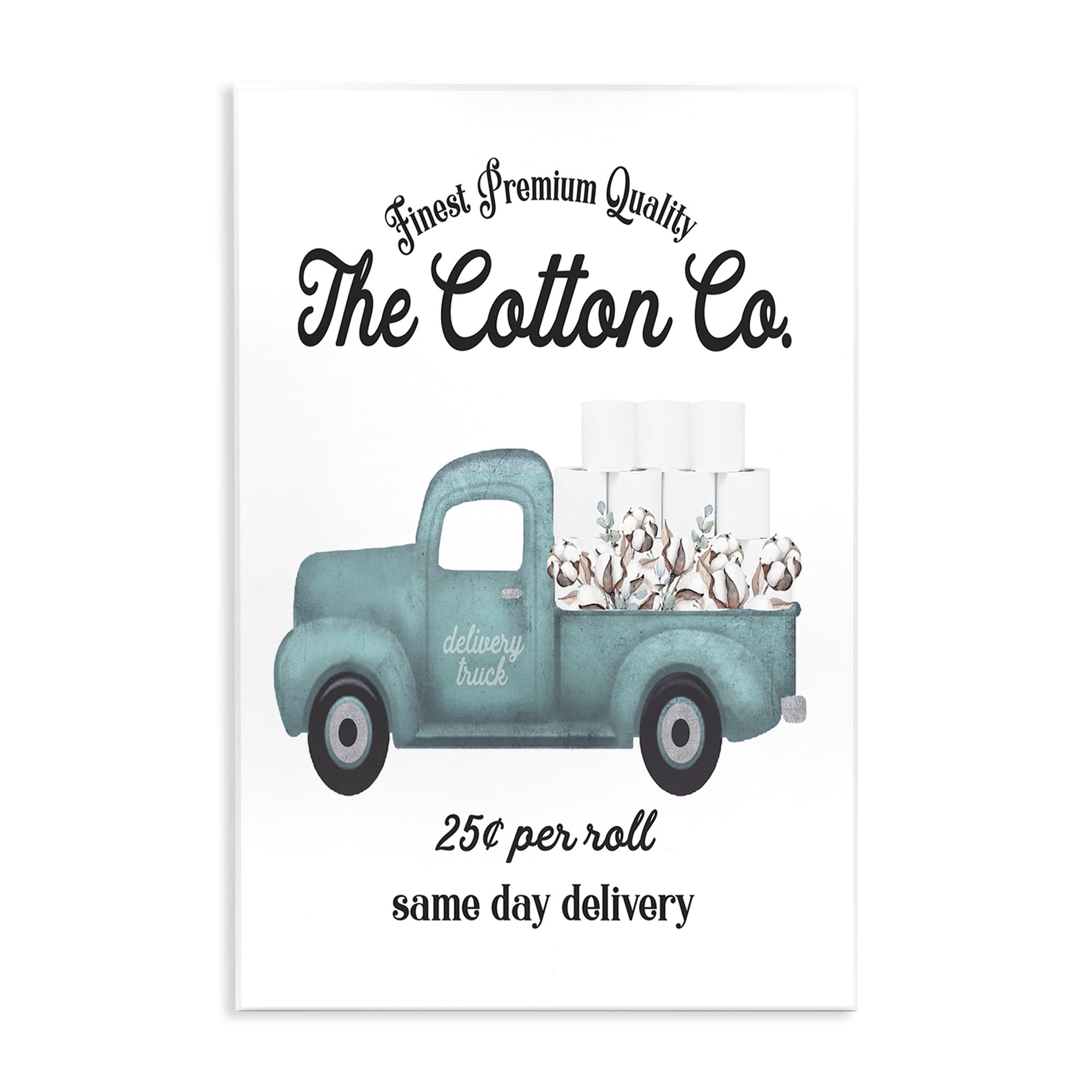 Stupell Industries Toilet Paper & Cotton Delivery Truck Wall Art - 10