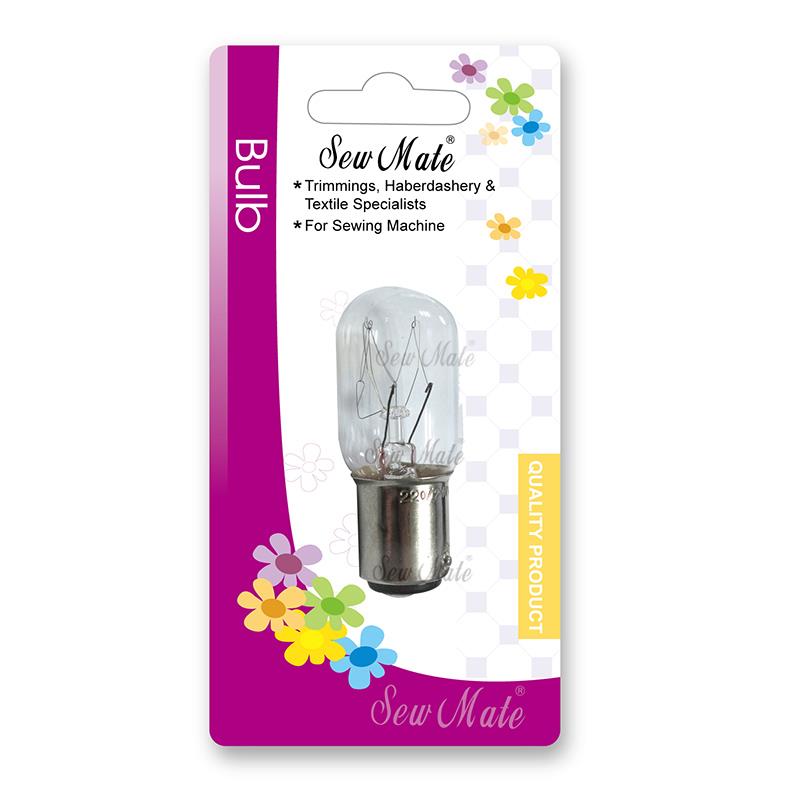 SewMate Bayonet Fitting Bulb for Domestic Sewing Machines - Replacement Light Bulb for Home Sewing, Quilting & Crafting Projects