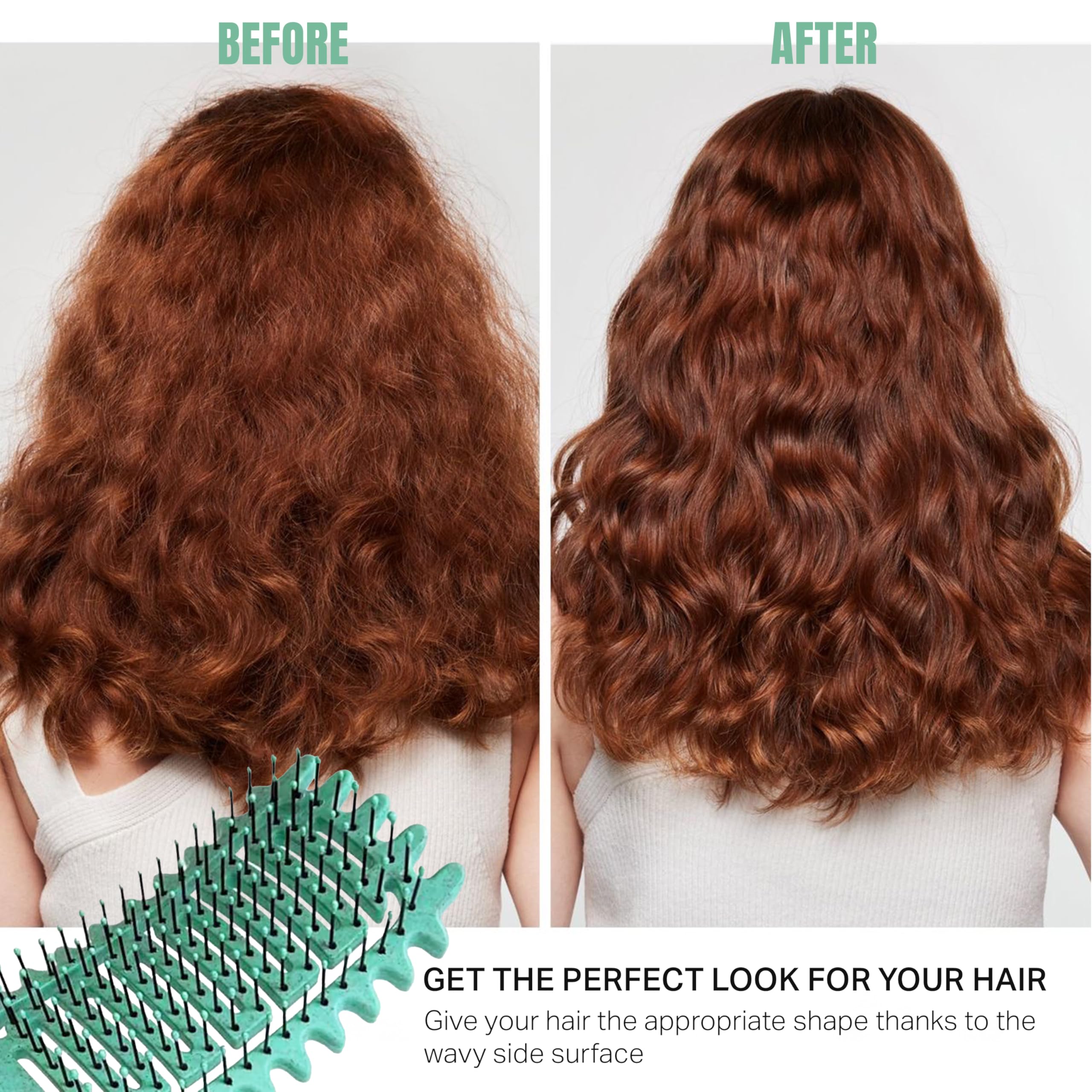Best Curly Hair Brush for Women - Detangling & Curl Defining Brush with Vented Design - Styling Comb for Natural Curls, Waves & Frizzy Hair - Perfect for Daily Hair Care & Salon Styling