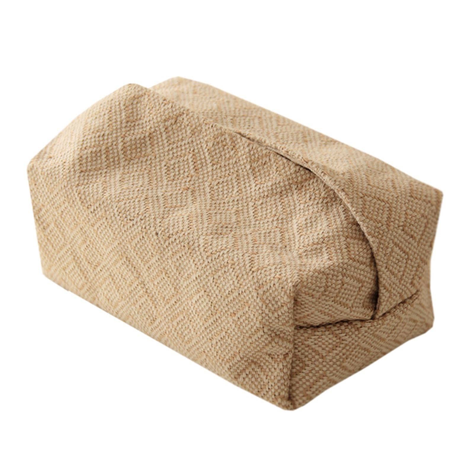 Elegant Cotton Linen Tissue Box Cover - Simple Art Design Paper Napkin Holder for Home, Office, Car, Living Room & Dining Table | Perfect for Home Decor and Daily Use