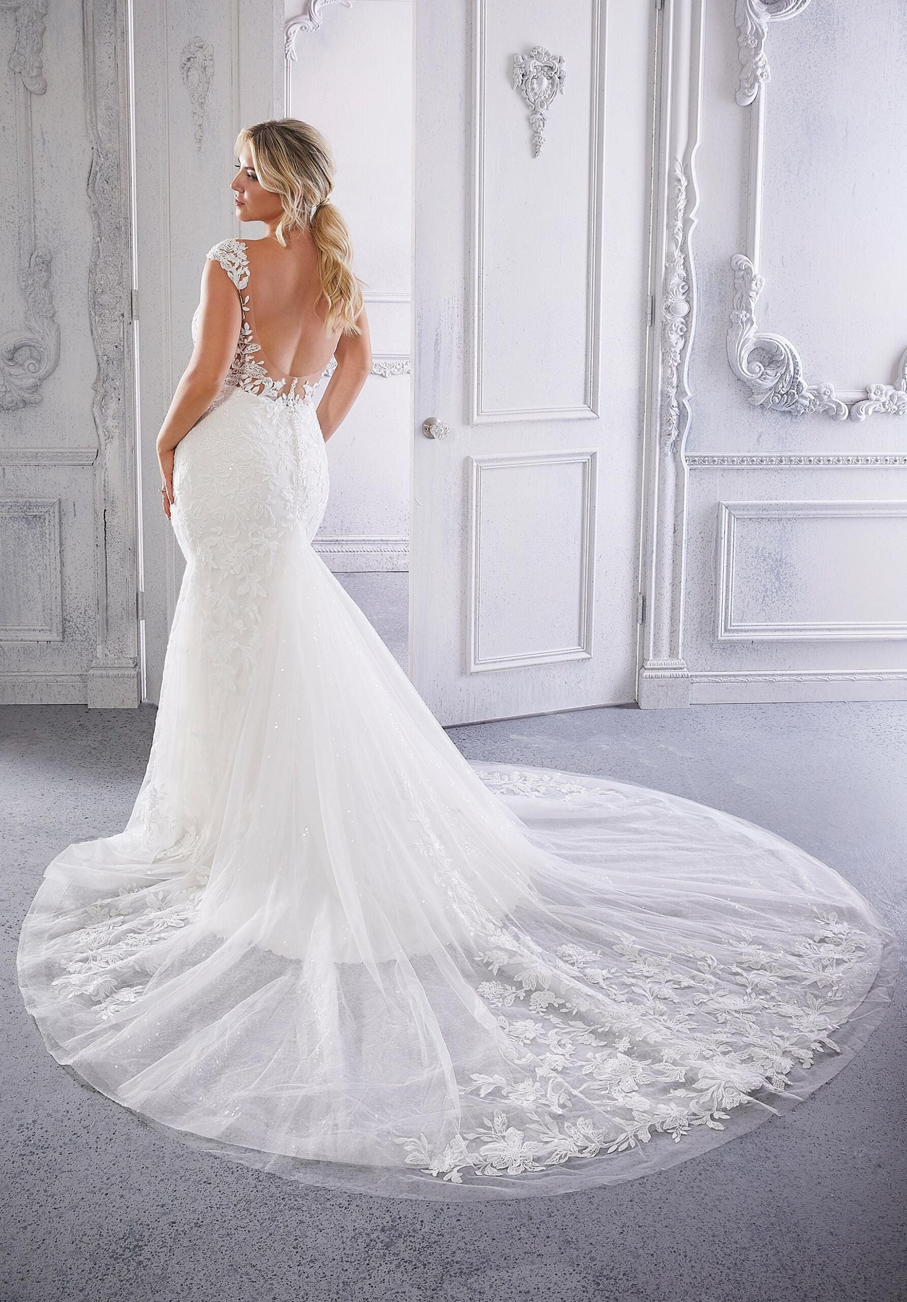Morilee Coco 3329 Wedding Dress - Elegant A-Line Gown with Lace Appliques for Bridesmaids, Prom & Formal Events