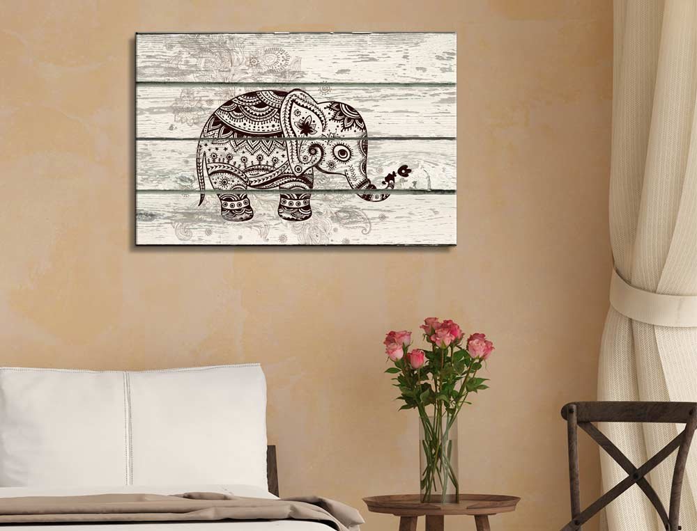 Wall26 - Decorative Baby Elephant Canvas Wall Art - 32x48 Inches - Modern Nursery Decor, Kids Room & Playroom Wall Decor