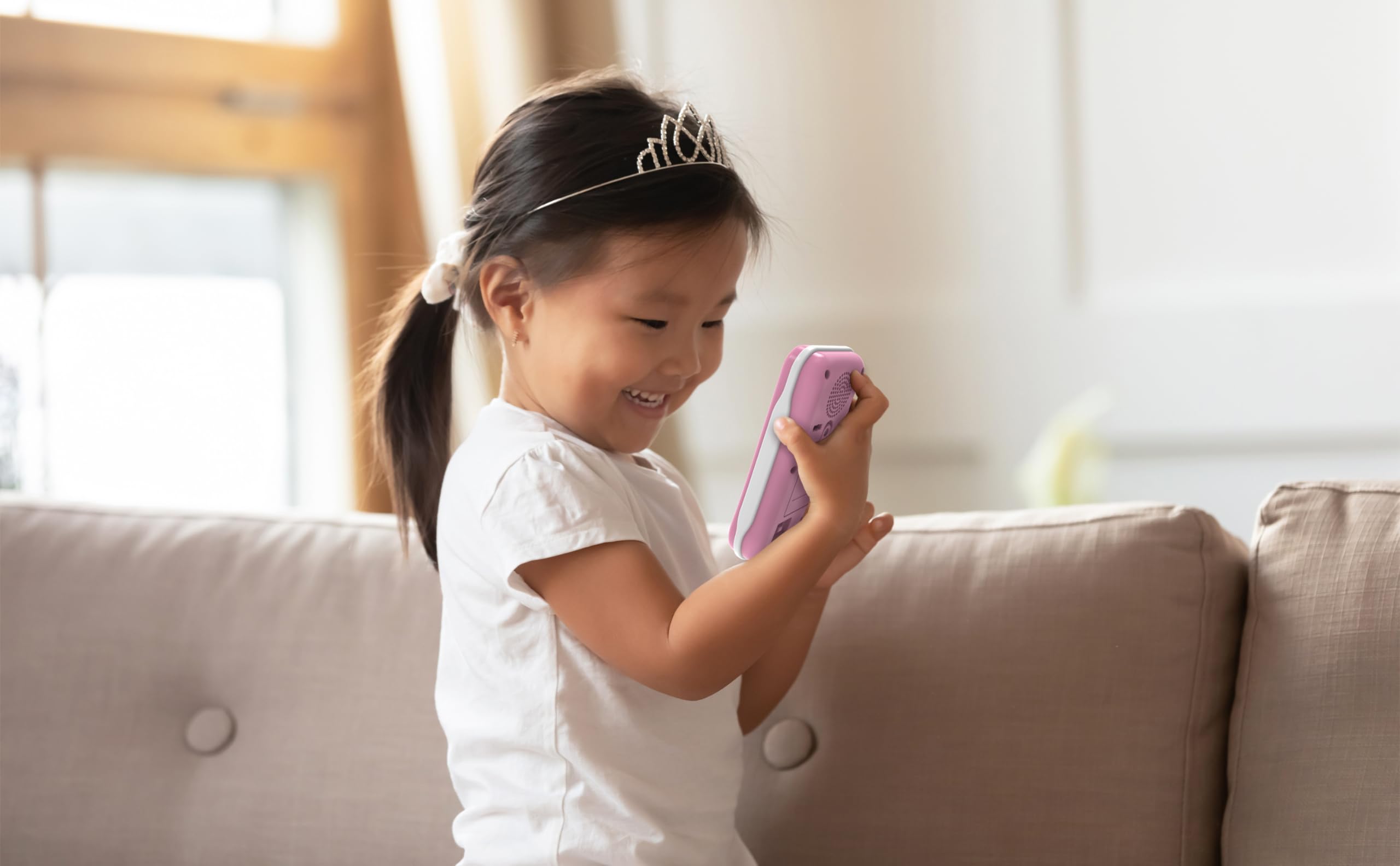 **eKids Disney Princess Toy Phone for Kids - Interactive Learning Toddler Toys with Fun Activities, Perfect Gift for Disney Princess Fans (DP-160) | Pretend Play, Preschool Education & Role-Playing Fun**
