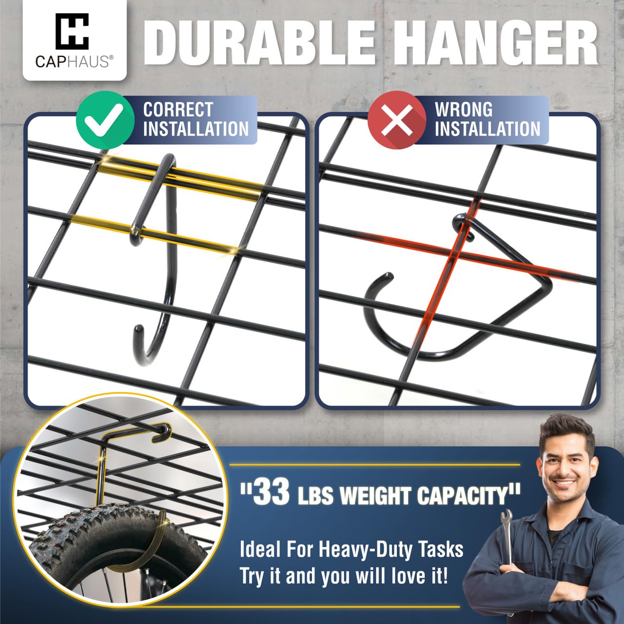 CAPHAUS Heavy Duty Garage Wall Shelving - 96