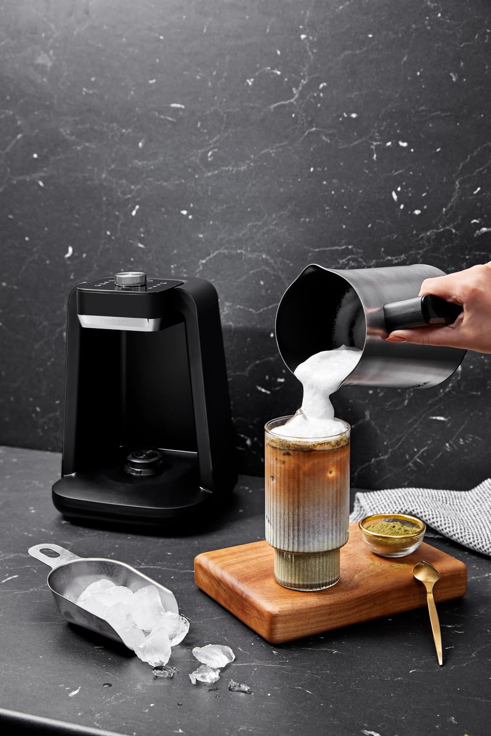 Arzum Okka Rich Spin Pro Turkish Coffee Maker & Milk Frother - 120V Electric Hot Beverage Machine with Stainless Steel Pot (5 Cups Capacity) - Perfect for Home, Office & Cafe Use