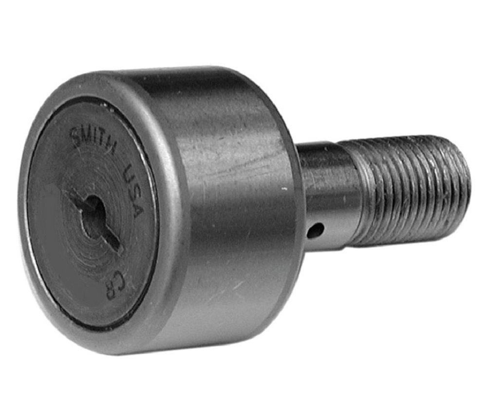 Smith Bearing CR-1/2-AX Cam Follower Needle Roller Bearing - Regular Stud with Screwdriver Slot, Sealed, 0.500