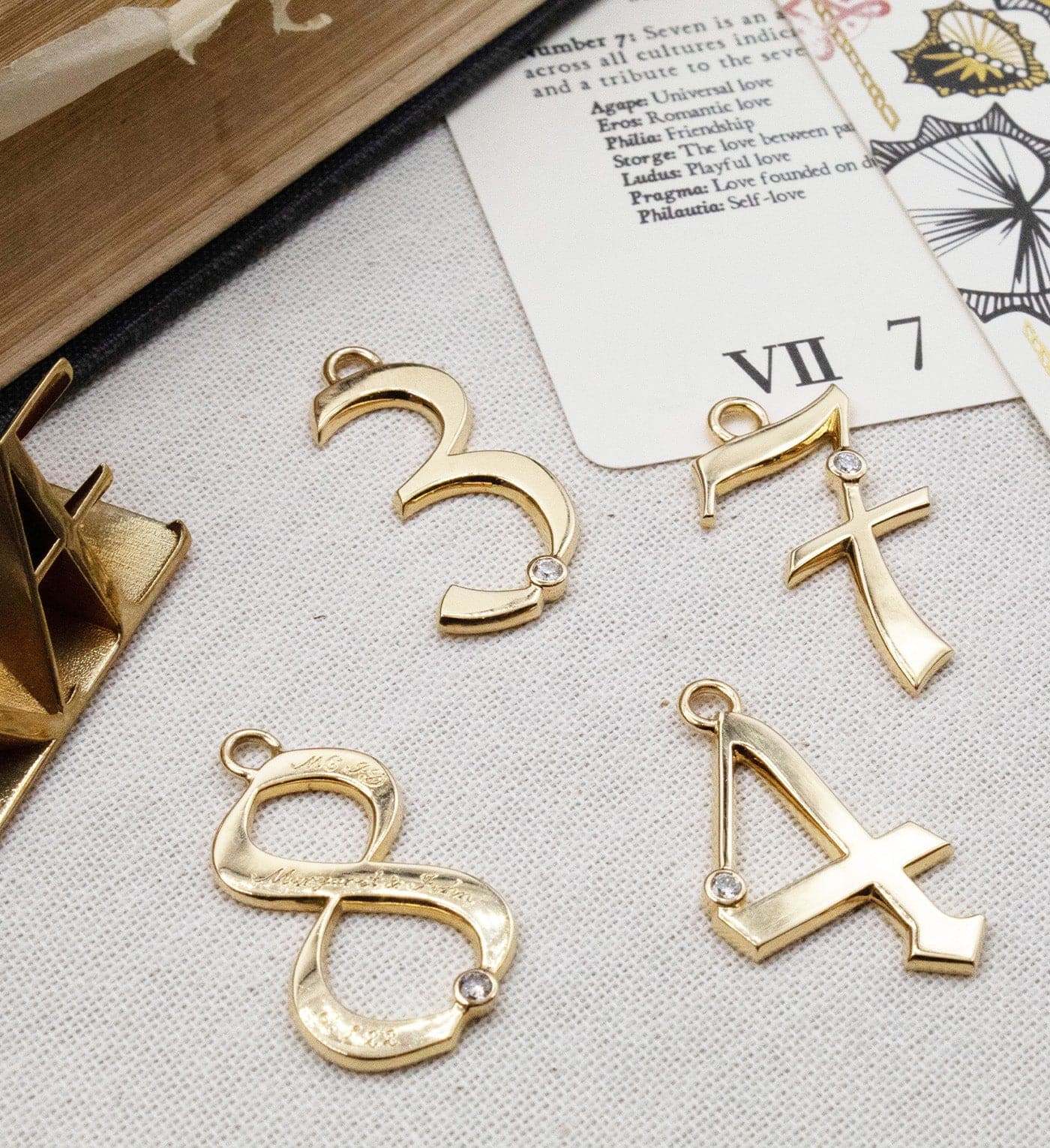 Personalized Engravable Number 4 Charm - Large Oversized Medallion Pendant with Annex Link Chain for Jewelry Making, DIY Gifts & Custom Necklaces | Perfect for Birthdays, Anniversaries & Special Occasions