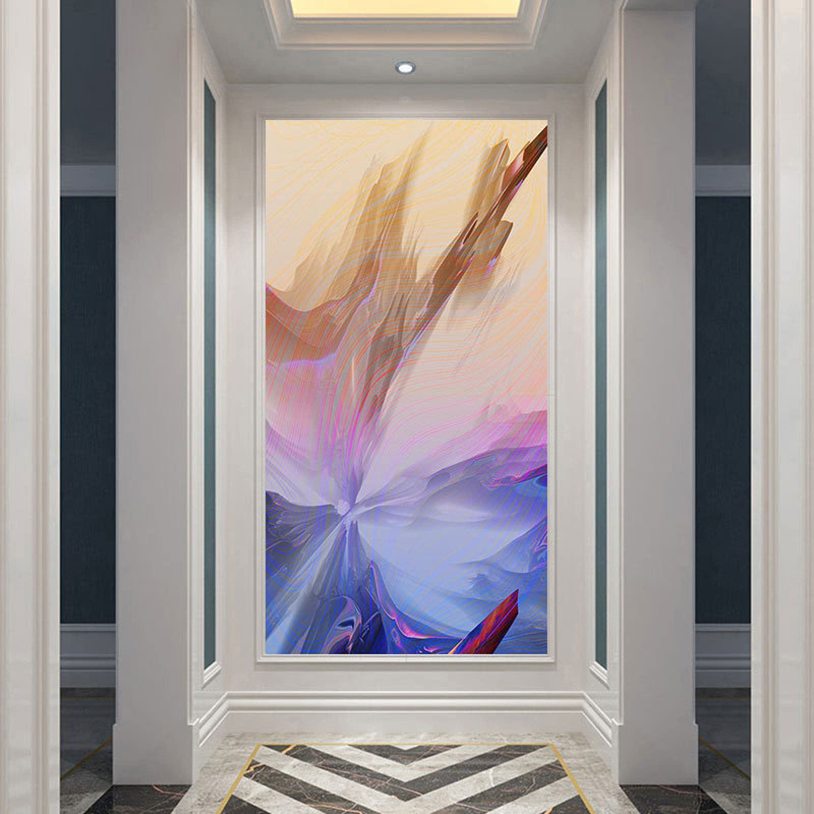 Custom Large Mural Wallpaper - White Cloud Modern Colorful Fashion Wall Art for Living Room & TV Background | 250cm(H) x 360cm(W) | Perfect for Porch, Hallway & Home Decor
