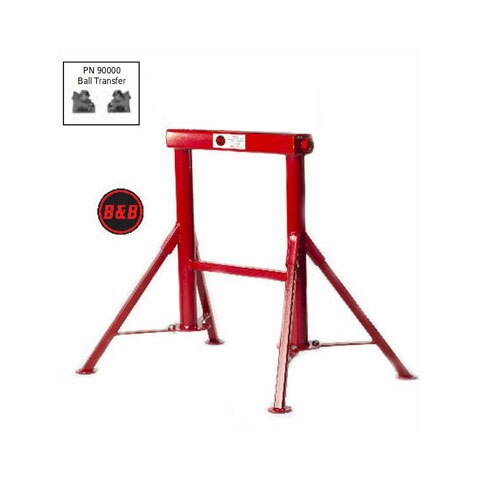 Adjustable Pipe Roller with Stainless Steel Ball Transfers - B&B Pipe Tools 4310 for Industrial Pipe Support, Welding, and Construction Projects