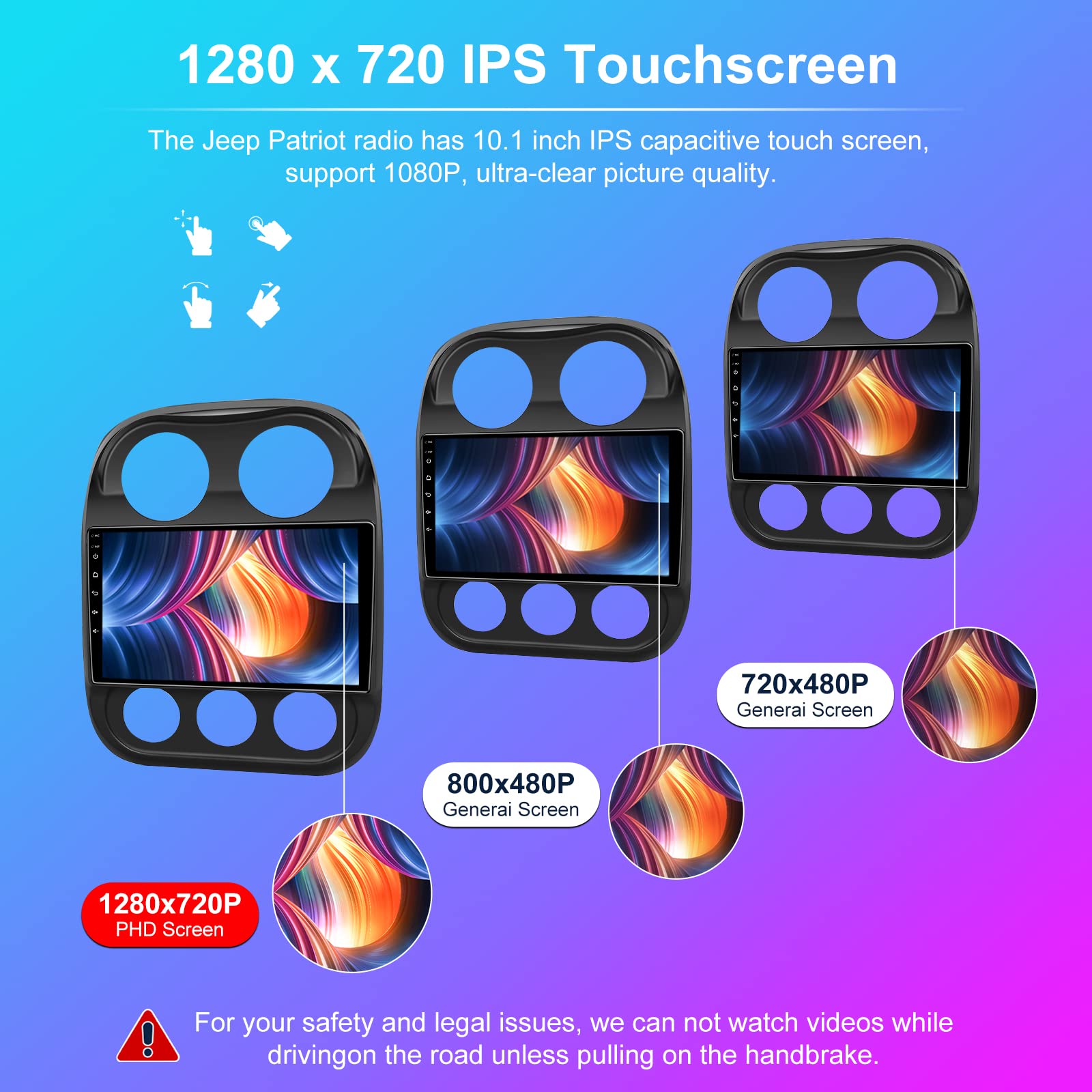 4G+32GB Android 13 Car Stereo with 5G WiFi & 10.1