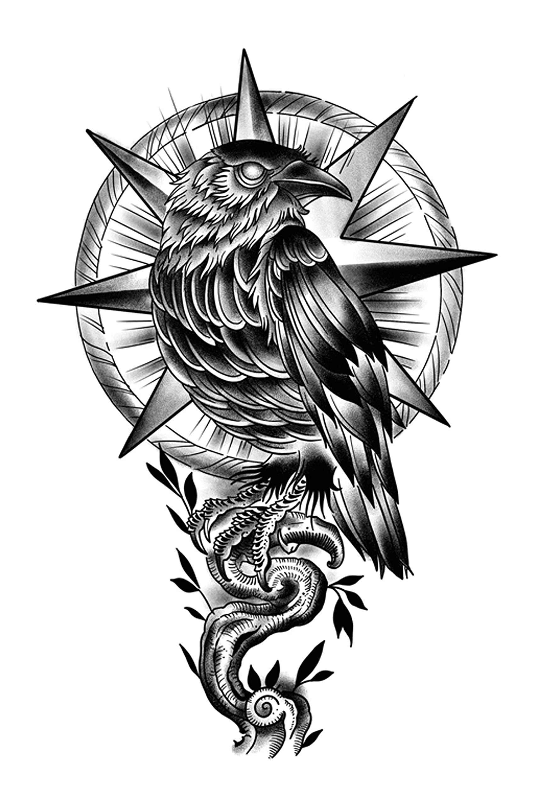 Waterproof Temporary Tattoo Stickers for Men & Women - 3D Realistic Flower, Butterfly, Star, Wolf & Armband Designs (21x15cm) | Perfect for Parties, Halloween, Cosplay & Body Art
