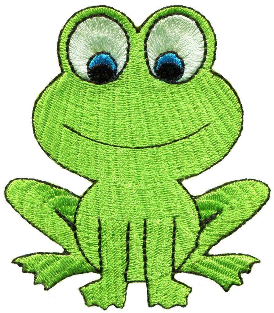 New Green Frog Toad Embroidered Iron-on Patch for Jackets, Hats & Bags - DIY Clothing Repair & Customization