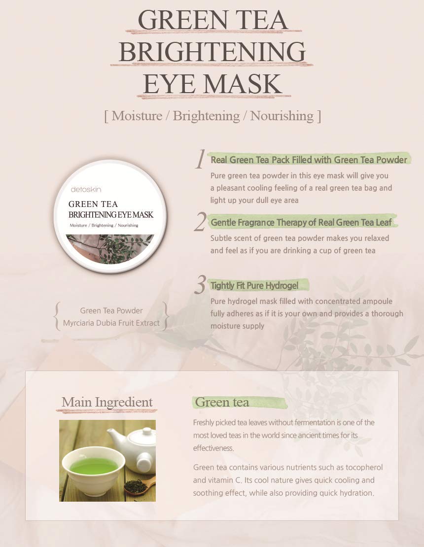 60 Green Tea Collagen Eye Mask Sheets for Puffy Eyes, Dark Circles & Wrinkles | Hydrating & Firming Under Eye Patches | Reduce Bags, Fine Lines & Crow's Feet | Perfect for Night Routine & Travel Skincare