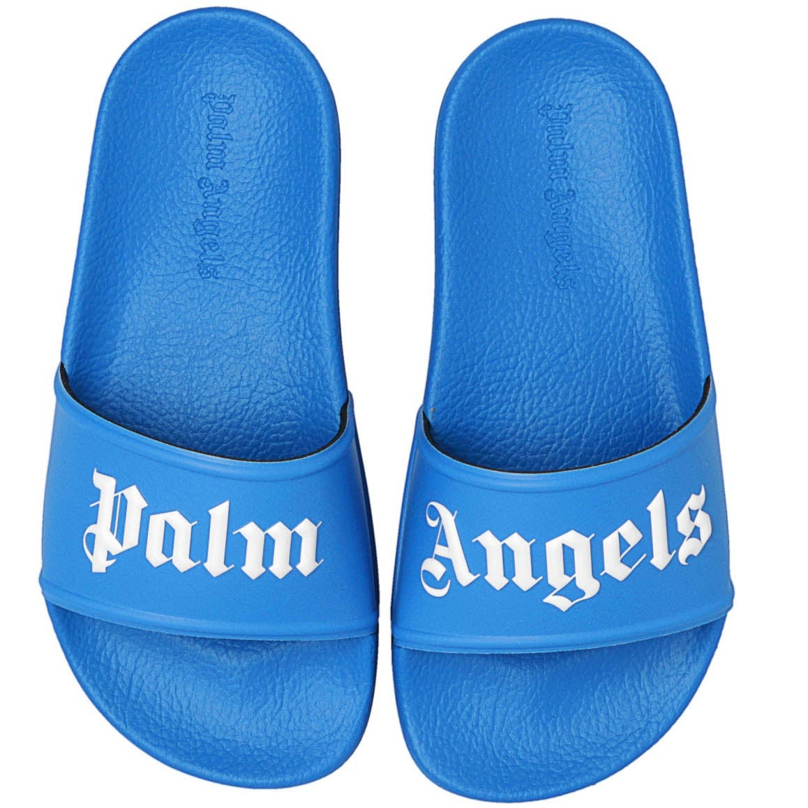 Palm Angels Kids Blue Slide Sandals - Comfortable & Stylish Summer Footwear for Boys and Girls - Perfect for Beach, Pool, and Outdoor Play