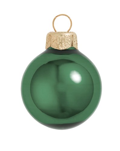 Whitehurst 2ct Emerald Green Glass Christmas Ornaments - 6 Inch (150mm) Shiny Holiday Tree Decorations - Perfect for Xmas Trees, Wreaths, and Festive Home Decor