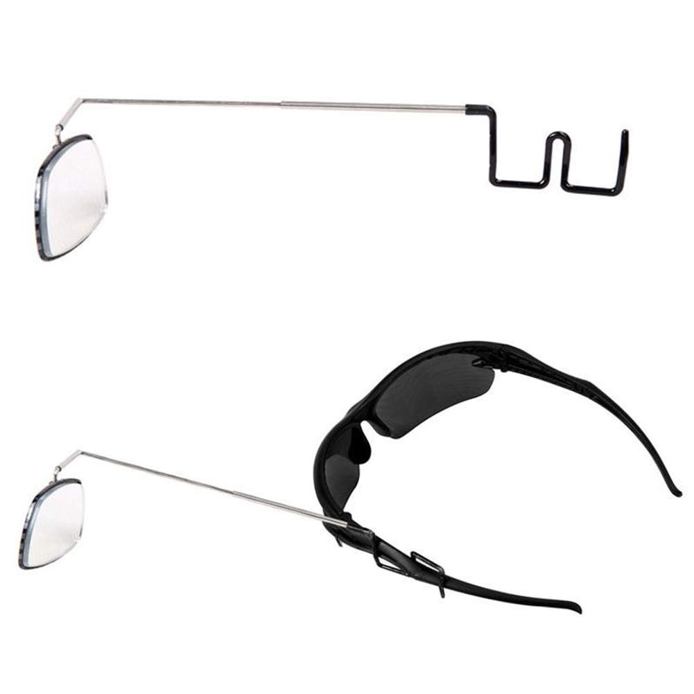 Adjustable Aluminum Alloy Bicycle Eyeglass Mirror - Helmet Mount Rear View Cycling Mirror for Safe Riding | Perfect for Road Bikes, Mountain Biking & Commuting