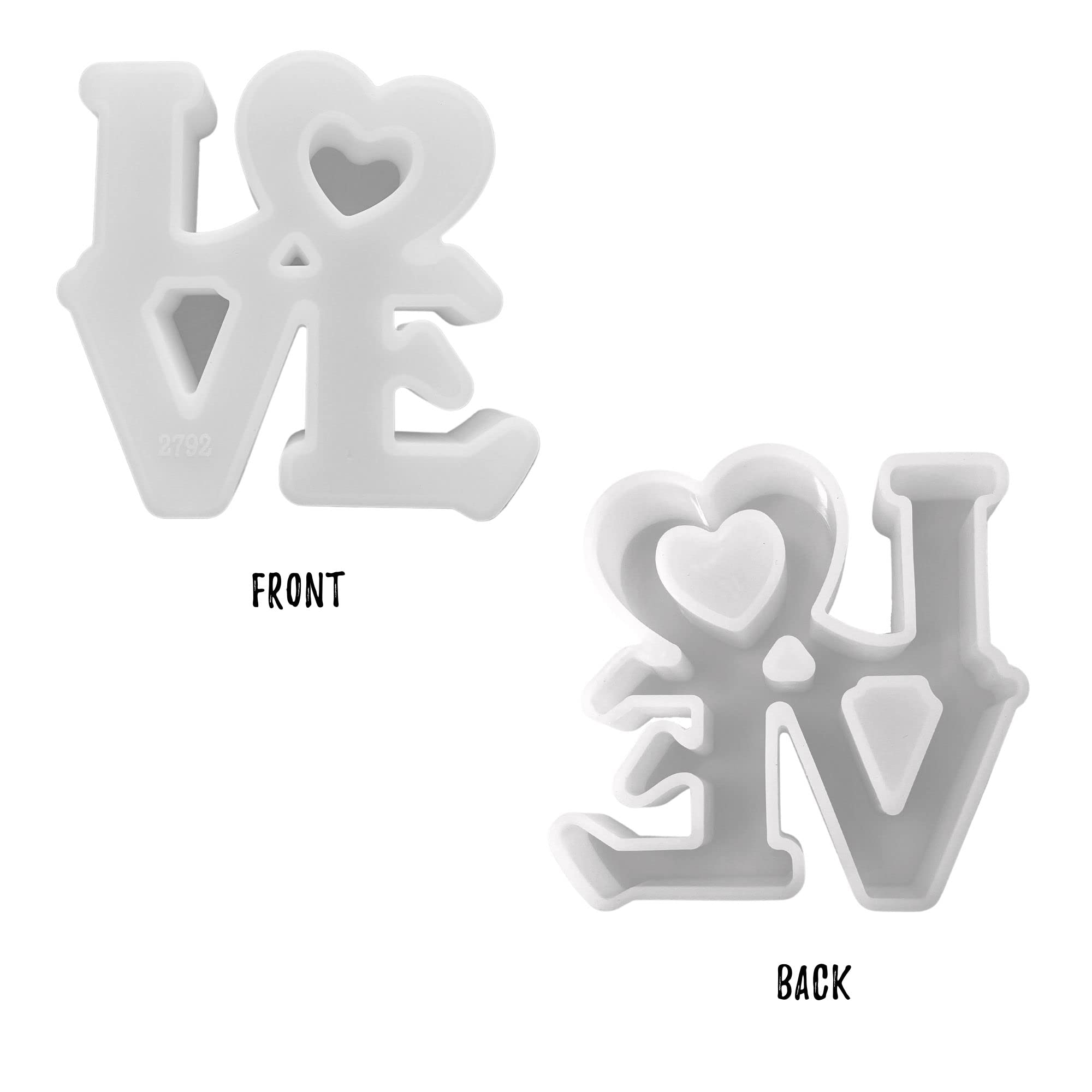 Valentine's Day Love Car Freshie Silicone Mold - 7.75x5x1