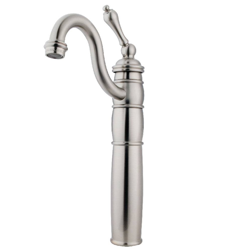Kingston Brass KB1422AL Vessel Sink Faucet - Modern Bathroom Faucet with High Arc Spout for Vanity Sinks, Perfect for Powder Rooms and Master Bathrooms