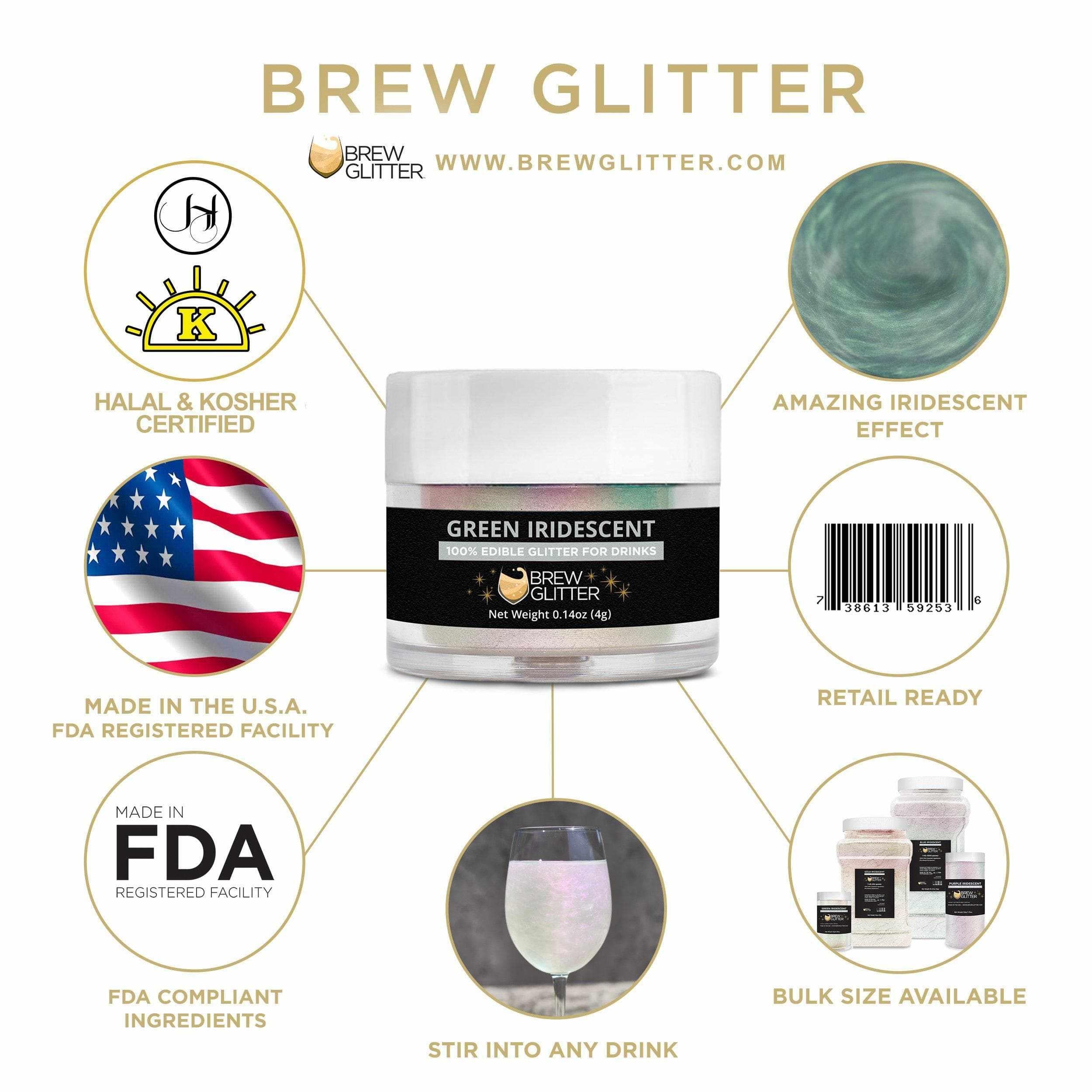 Black Friday Iridescent Brew Glitter Combo Pack - 5 Piece Set for DIY Crafts, Nail Art & Holiday Decorations | Perfect for Christmas, Halloween & Party Supplies