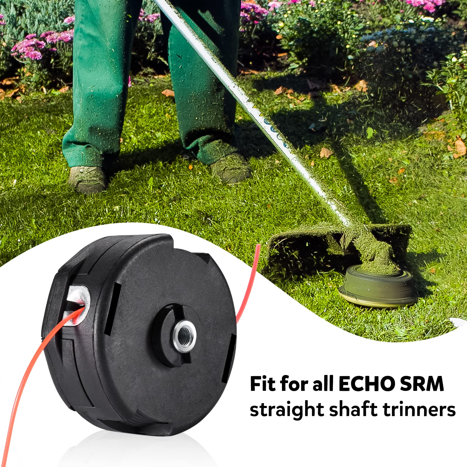 Echo Weed Eater Speed Feed 400 PAS-225 GT-2200 SRM-225 SRM-2620 & Shindaiwa T195S T220 T222 T230 T231 Replacement Trimmer Head - Compatible Grass Trimmer Accessories for Lawn Care & Yard Maintenance