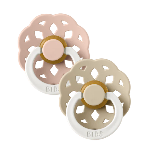 Boheme GLOW 2 Pack Pacifier Set - Blush & Vanilla Soothing Baby Pacifiers for Newborns & Infants | Perfect for Daycare, Travel & Bedtime Comfort