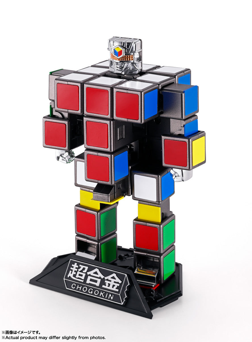 Bandai Chogokin Rubik's Cube Transforming Robot Action Figure - Collectible Toy for Anime Fans & Puzzle Lovers - Perfect for Display, Gifts, and Interactive Play