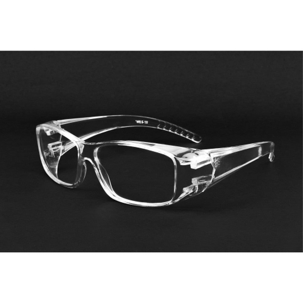 Clear Prescription Sports Glasses with Transparent Frame & Side Shields - Perfect for Cycling, Running & Outdoor Activities