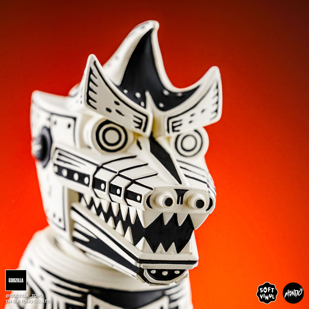 Mechagodzilla Vinyl Designer Figure by Attack Peter - Linocut Variant Timed Edition Collectible Toy | Perfect for Anime Fans, Godzilla Collectors & Home Decor | Great Gift for Birthday, Christmas & Display Shelf