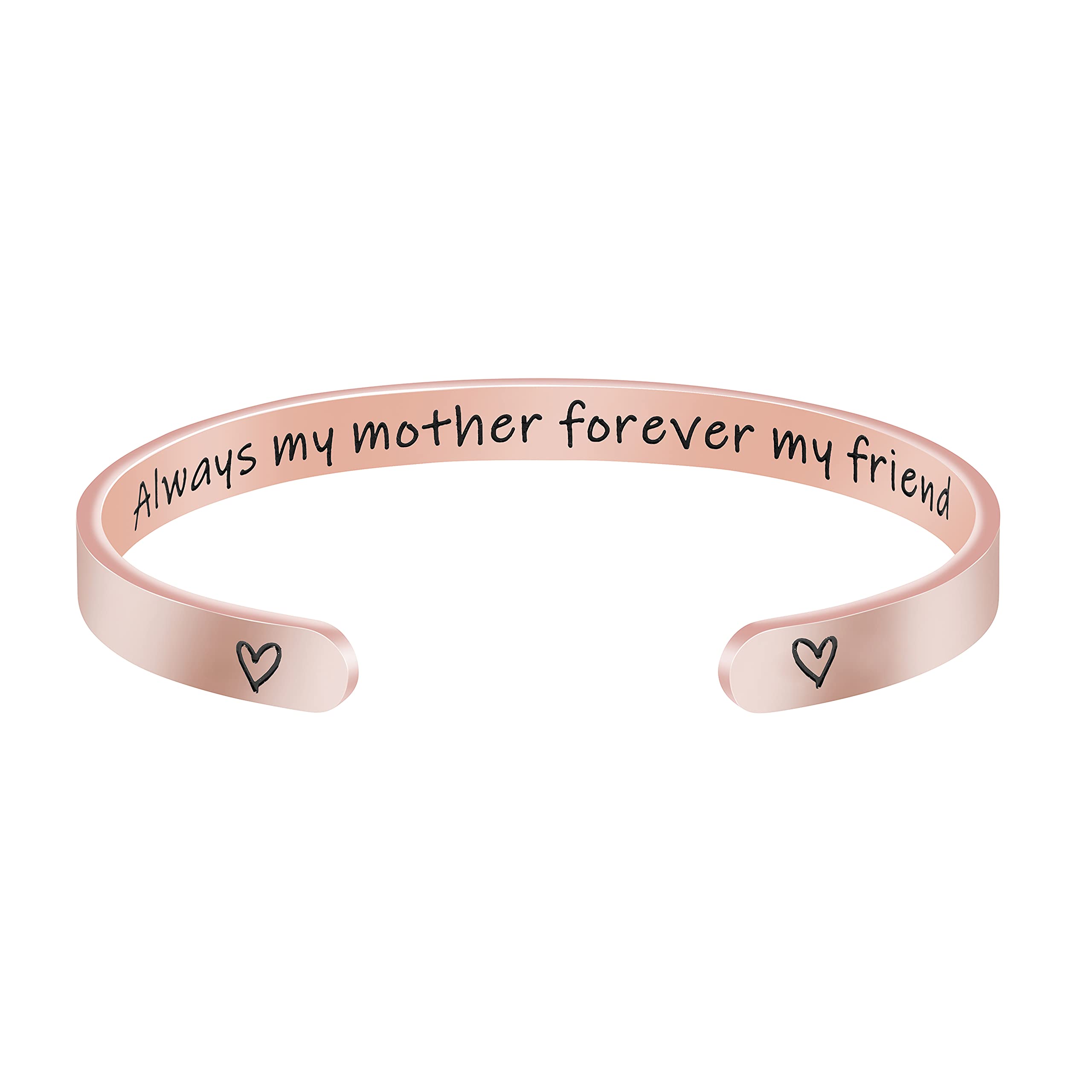 JoycuFF Stainless Steel Cuff Bracelet for Women - Elegant Bangle Gift for Mom, Mother, Mummy - Perfect for Christmas, Birthday, Thanksgiving - Meaningful Year-Round Jewelry Present for Her - Ideal for Special Occasions, Everyday Wear & Gift-Giving Moments