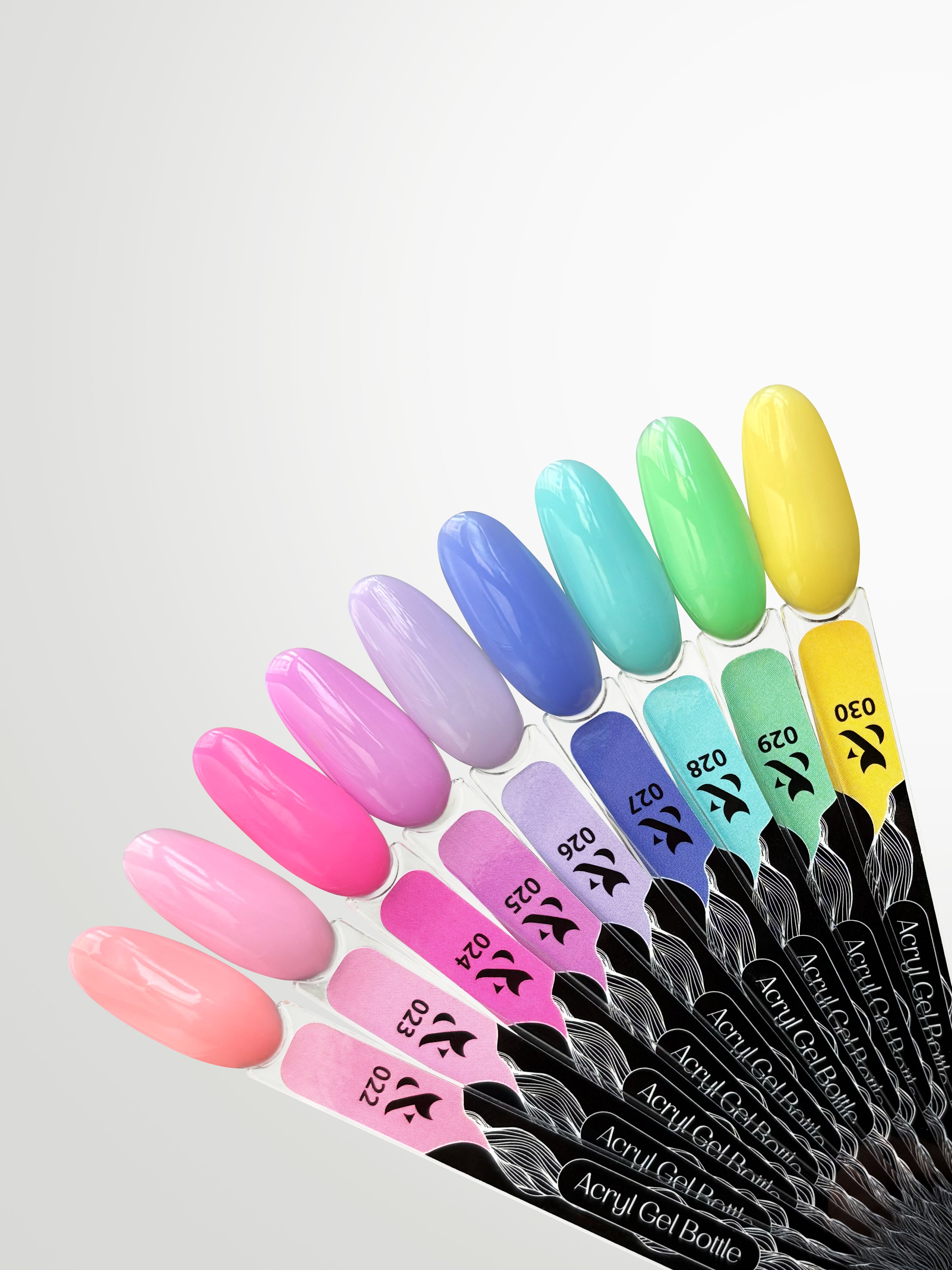 F.O.X Acryl Gel Bottle 027 - 14ml Professional Nail Art Gel for Salon & Home Manicure - Perfect for UV/LED Nail Curing & Long-Lasting Designs