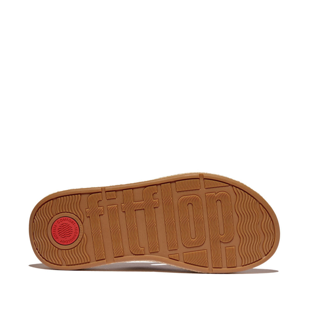 FitFlop F Mode Espadrille Leather Flatform Sandals for Women - Comfortable Black Summer Wedge Sandals | Perfect for Beach, Vacation & Casual Outings