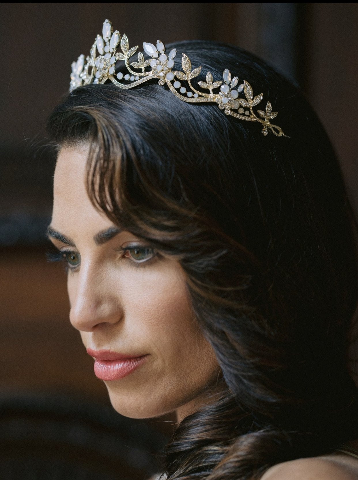 MAELYNN Silver Bridal Tiara - Elegant Rhinestone Wedding Crown for Bride, Princess, Prom, Pageant & Special Occasions