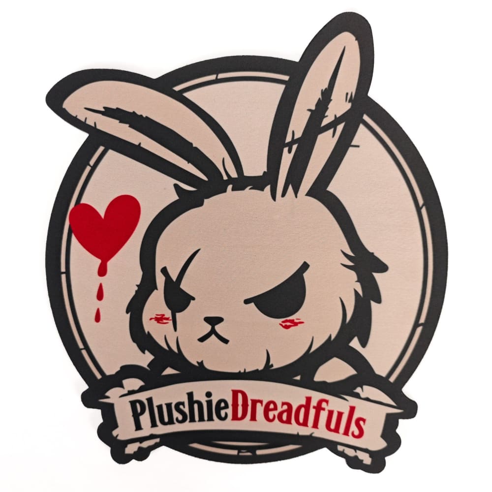 Plushie Dreadfuls Logo Gaming Mouse Pad - Non-Slip Rubber Base for PC, Laptop & Office Use