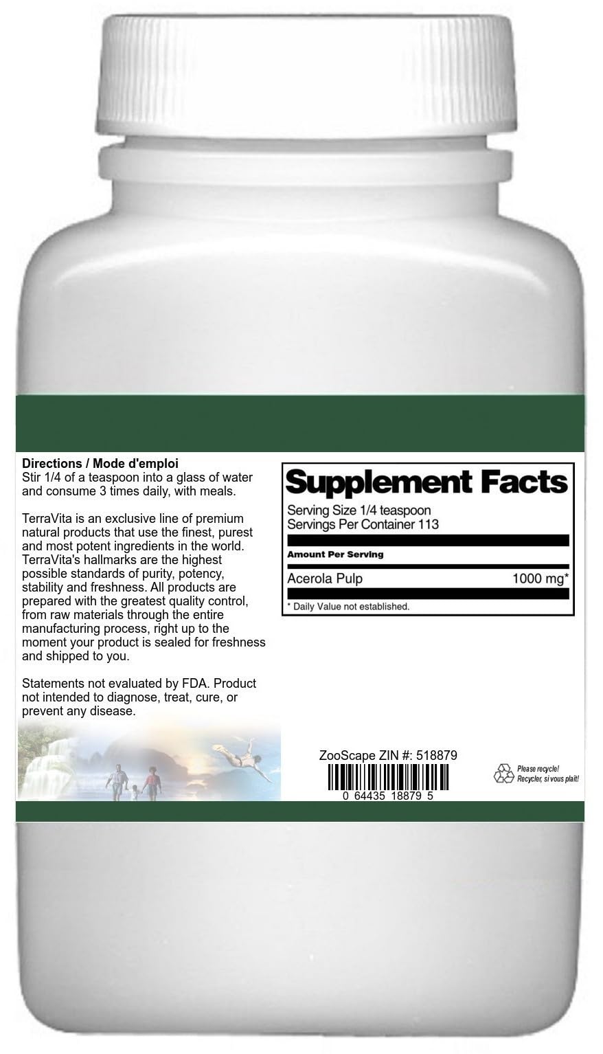 Acerola Pulp Powder (4 oz, Pack of 2) - Natural Vitamin C Supplement for Immune Support - Perfect for Smoothies, Baking & DIY Skincare