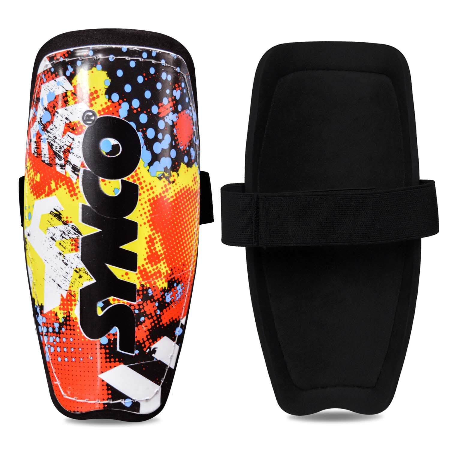Synco Vogue Professional Football Shin Guards with Adjustable Velcro Straps - Superior Protection & Comfort for Youth & Adults | Lightweight Durable Soccer Shin Pads for Training & Matches | Perfect for Football, Soccer Practice & Competitive Play