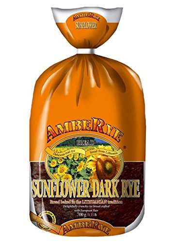 Lithuanian AmbeRye Sunflower Dark Rye Bread - All Natural Whole Grain Imported Rye Bread, 24.7 oz/700 g | Healthy Artisan Bread for Breakfast, Sandwiches & Charcuterie Boards