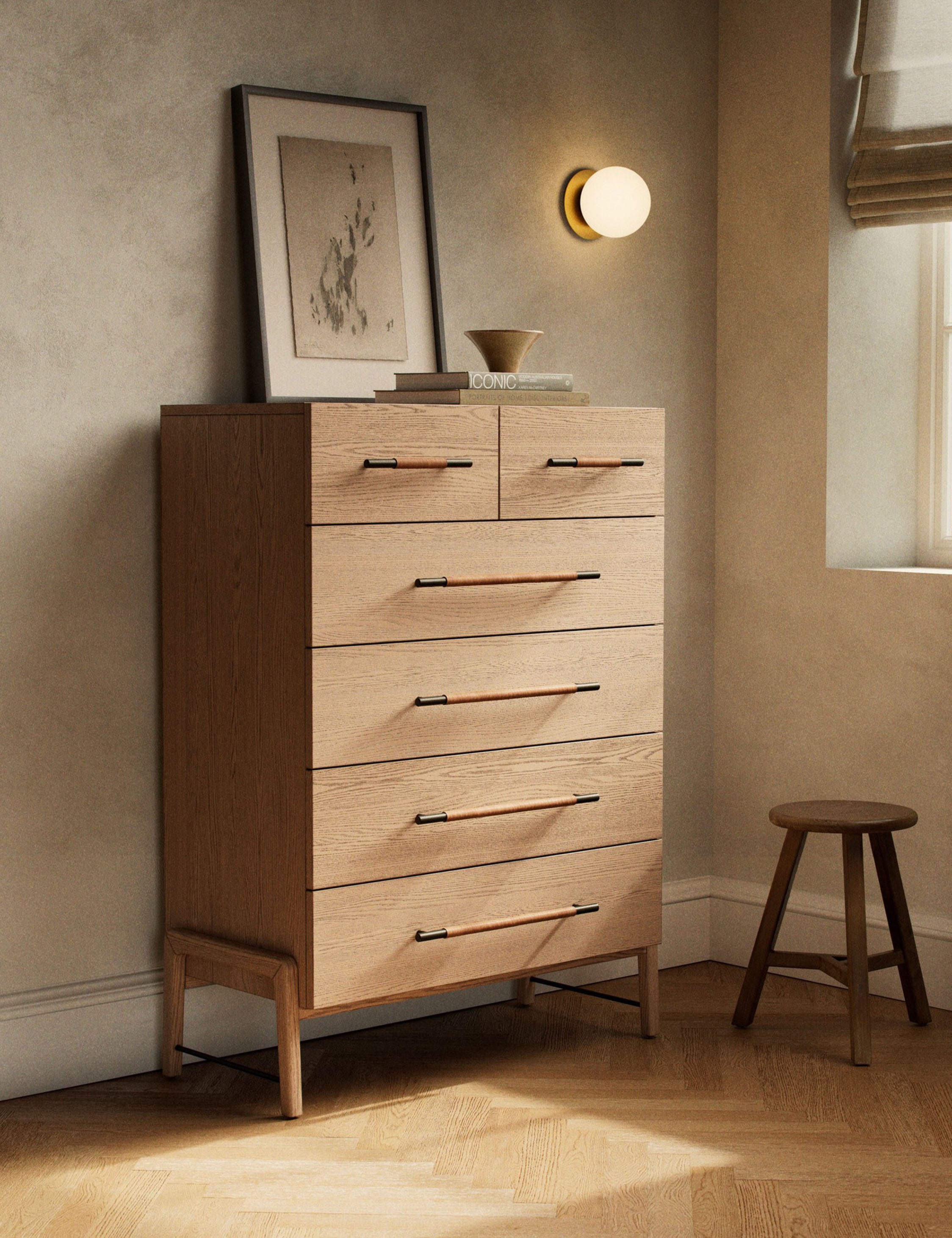 Avalon Tall 6-Drawer Dresser - Modern Wooden Chest of Drawers for Bedroom Storage & Organization - Perfect for Master Bedroom, Guest Room or Nursery