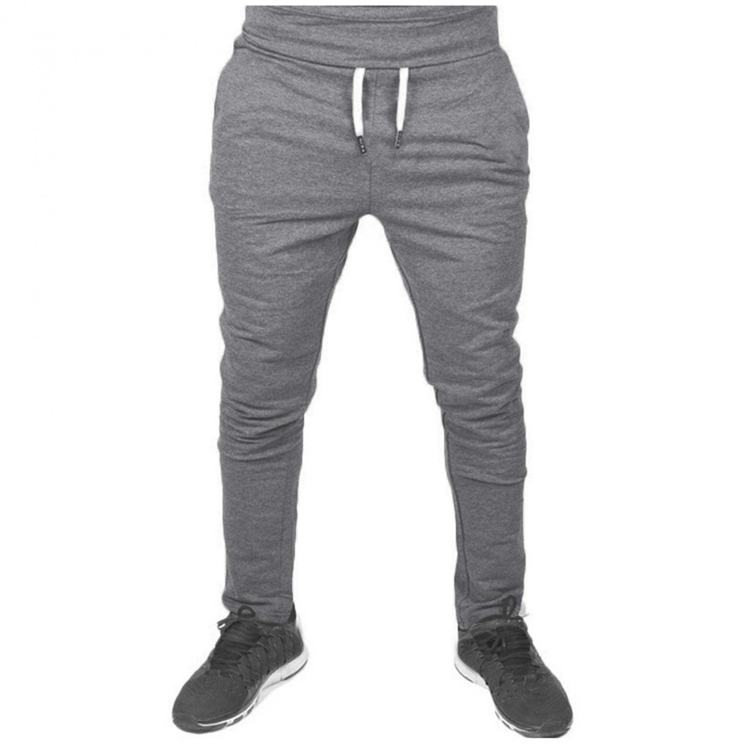 Men's Slim Fit Cargo Pants - Black Work Pants for Electricians & Professionals | Comfortable Sweatpants Style with Utility Pockets | Perfect for Construction, Outdoor Work & Casual Wear