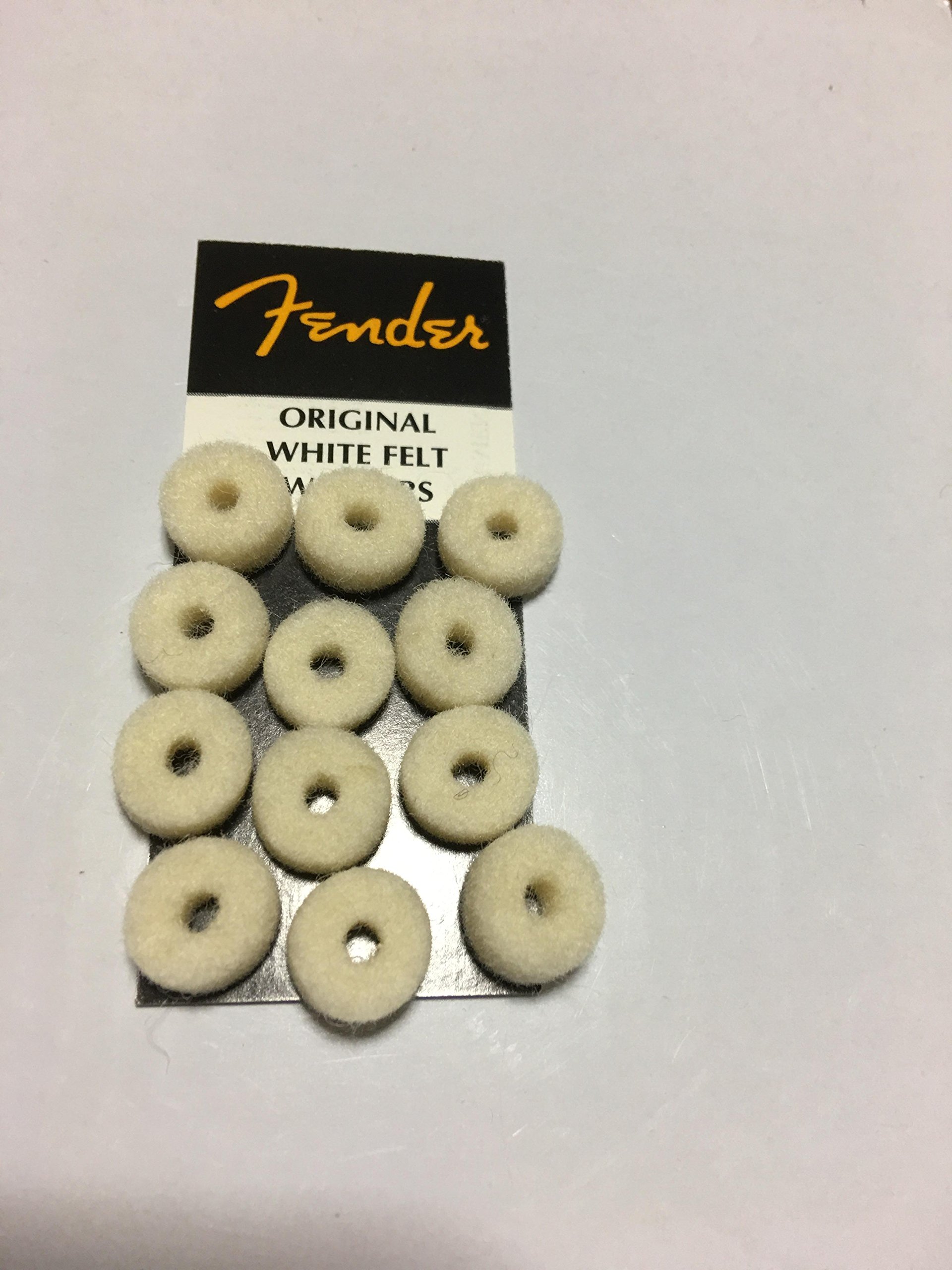 Fender White Felt Washers 12-Pack for Guitar & Furniture Protection