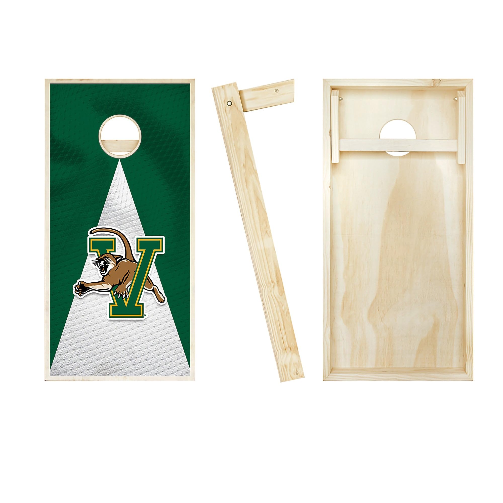 Premium Vermont Jersey Cornhole Boards Set - 2 Regulation-Sized Boards & 8 Custom Team Logo Bean Bags | Perfect for Backyard BBQs, Tailgating, and Outdoor Parties