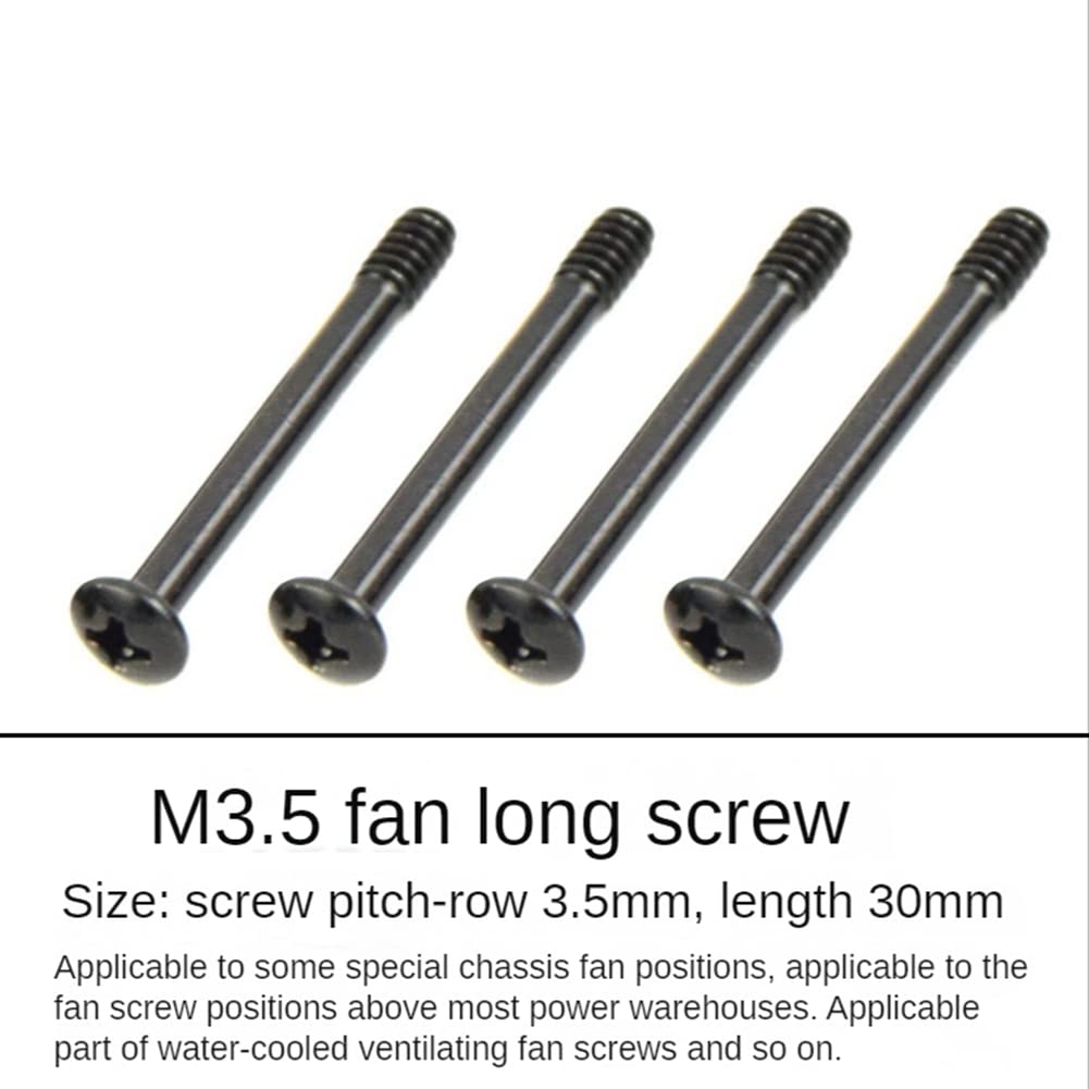 Premium Computer Case Cooling Fan Screws - Long & Short Fan Mount Screws for Chassis, Water Cooling & Radiator Accessories - Perfect for PC Builds, Gaming Rigs & Workstation Cooling Systems