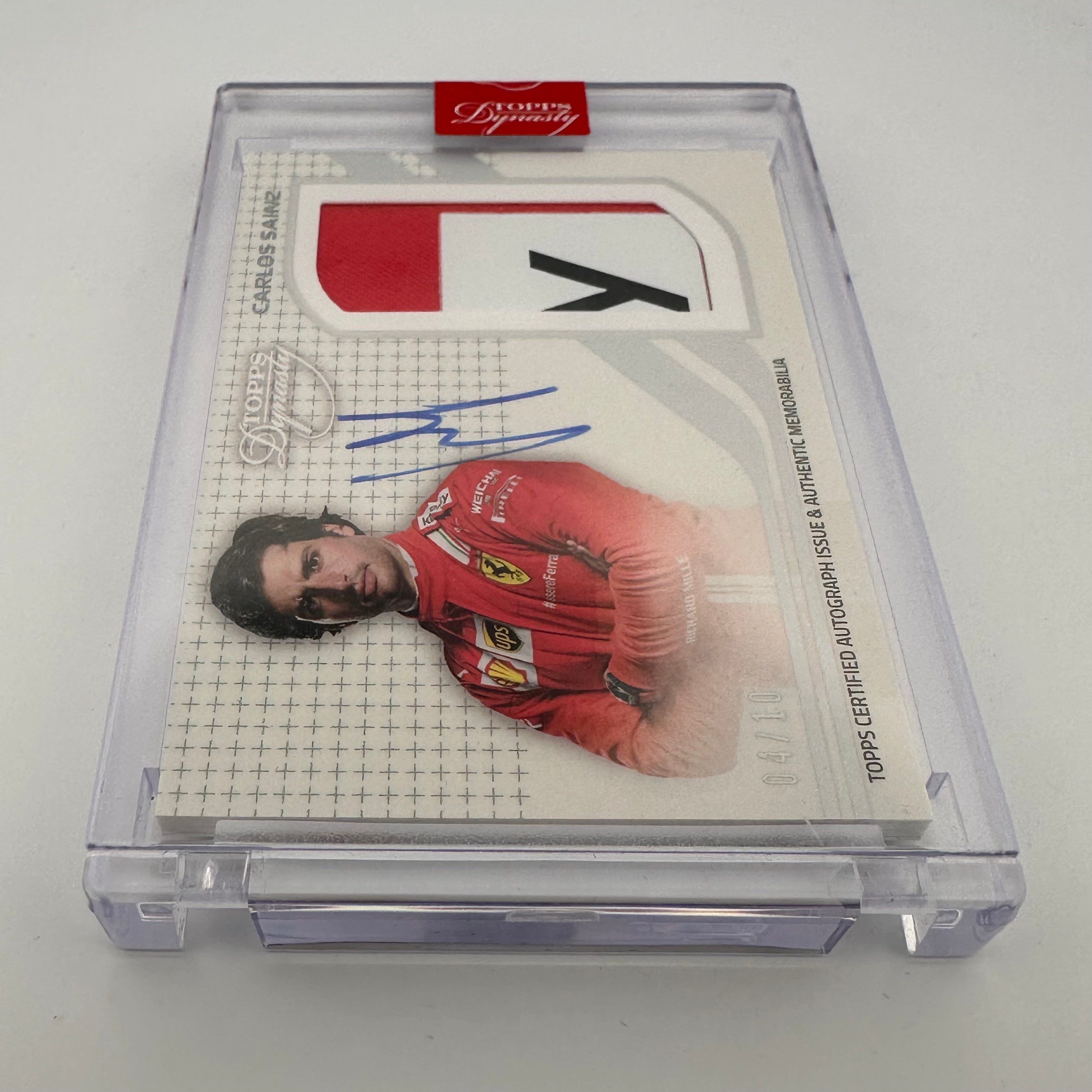 2021 Dynasty Carlos Sainz #DAP CSII Silver Autograph Patch - Limited Edition F1 Racing Collectible for Display & Memorabilia Collection